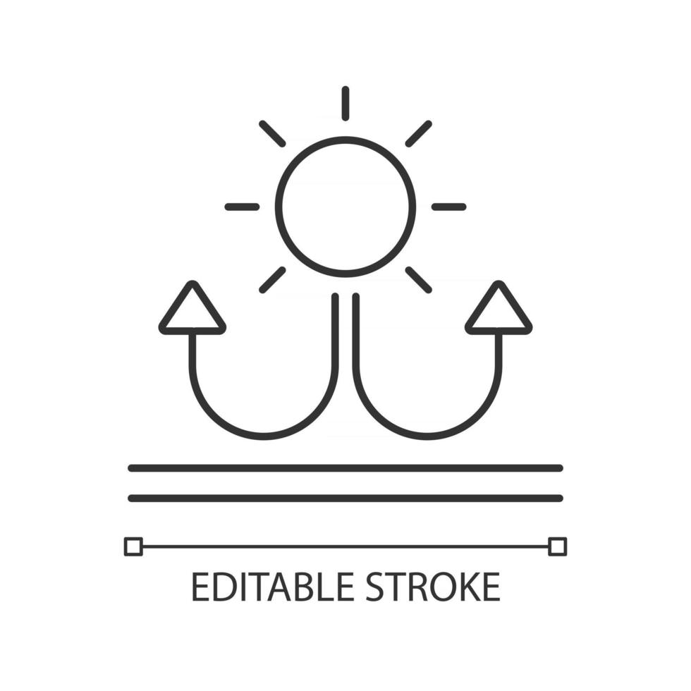 Fabric with reflective parts linear icon vector