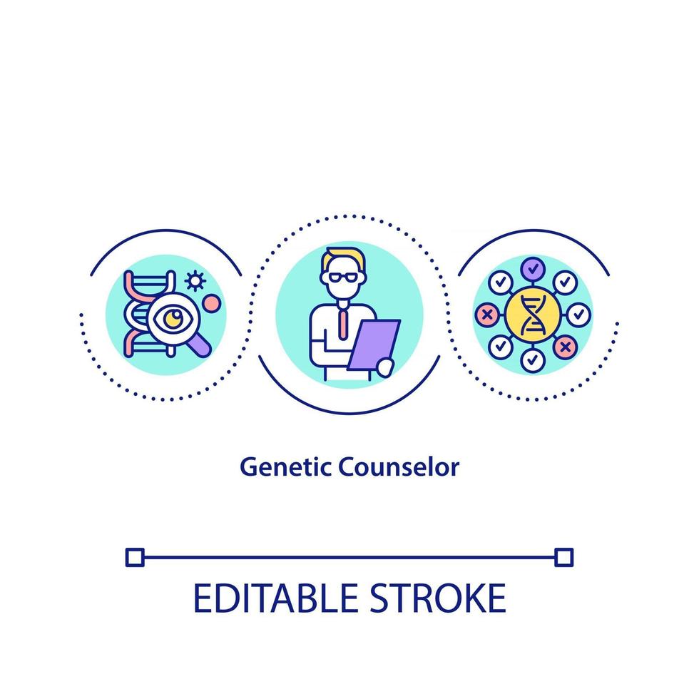 Genetic counselor concept icon vector