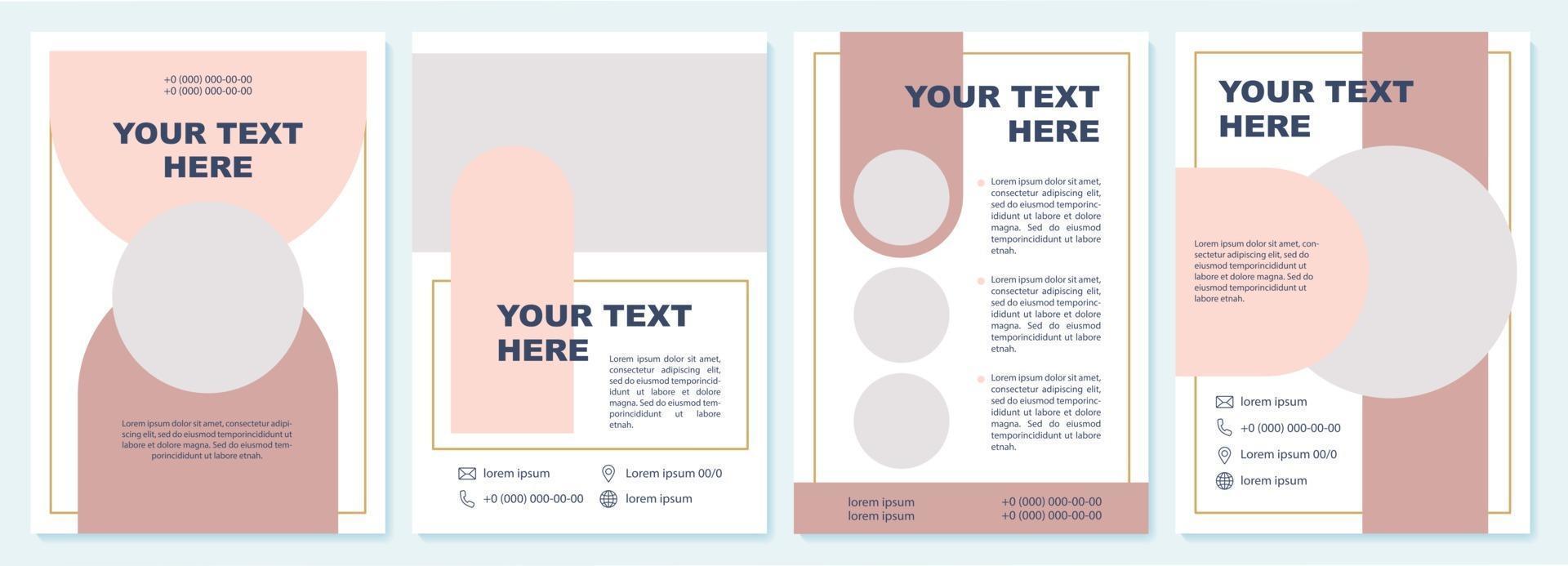 Creative pink promotional brochure template vector