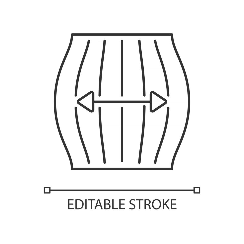 Stretch fabric property linear icon vector