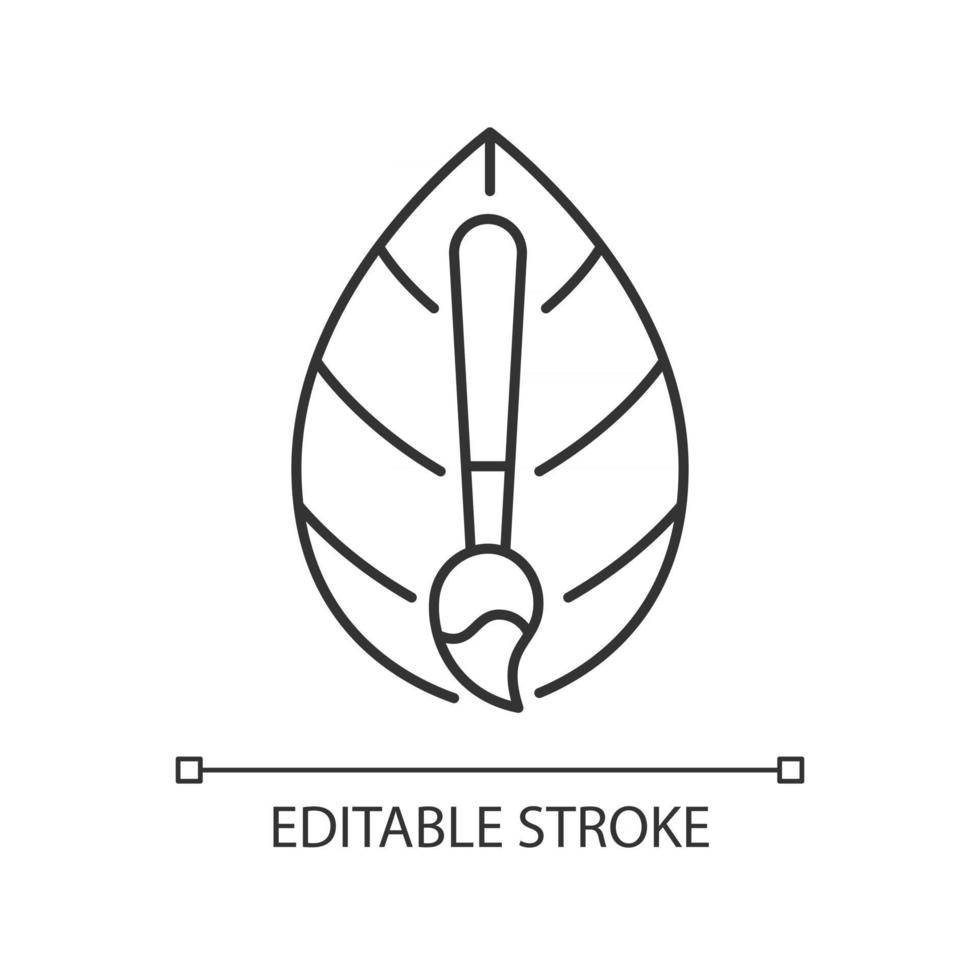 Natural dye textile linear icon vector