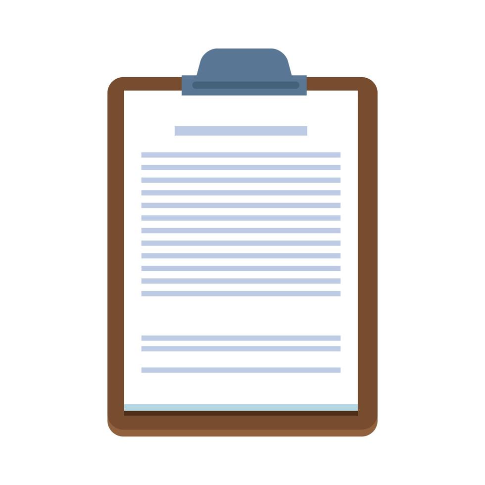 checklist clipboard document isolated icon vector