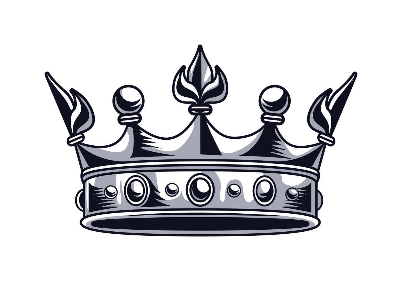 crown king drawn vector