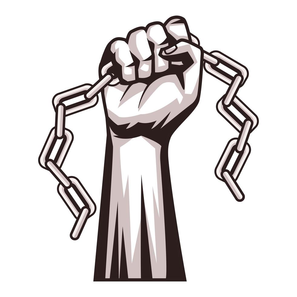hand with chain vector