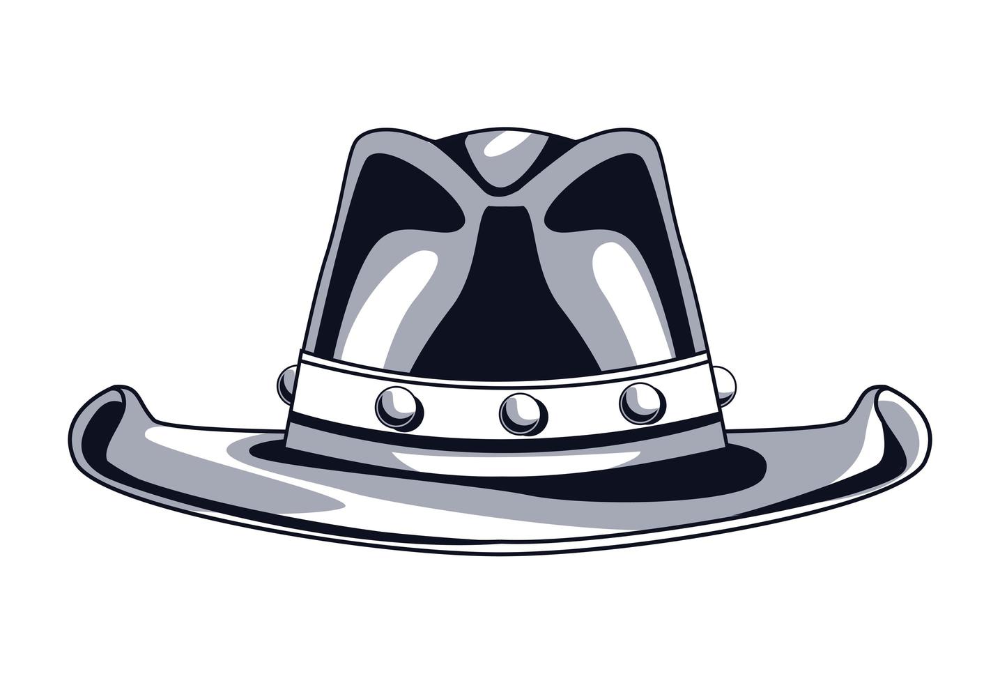 sombrero de vaquero dibujado vector