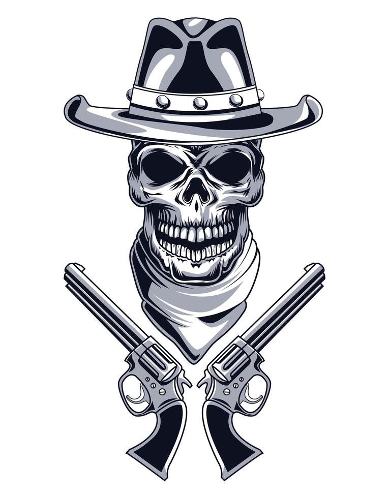 cowboy and guns vector