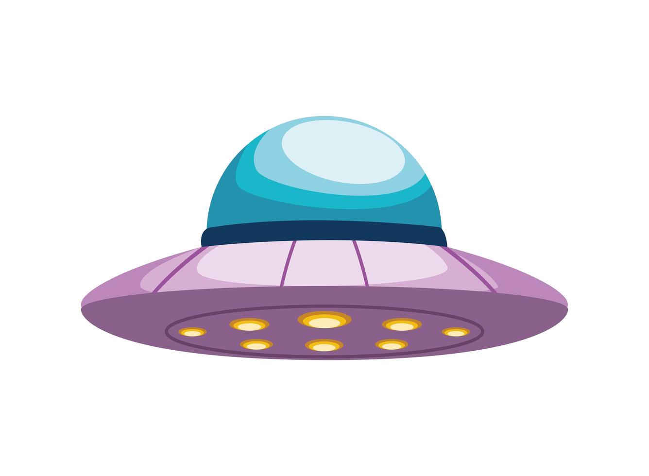 ufo flying icon vector