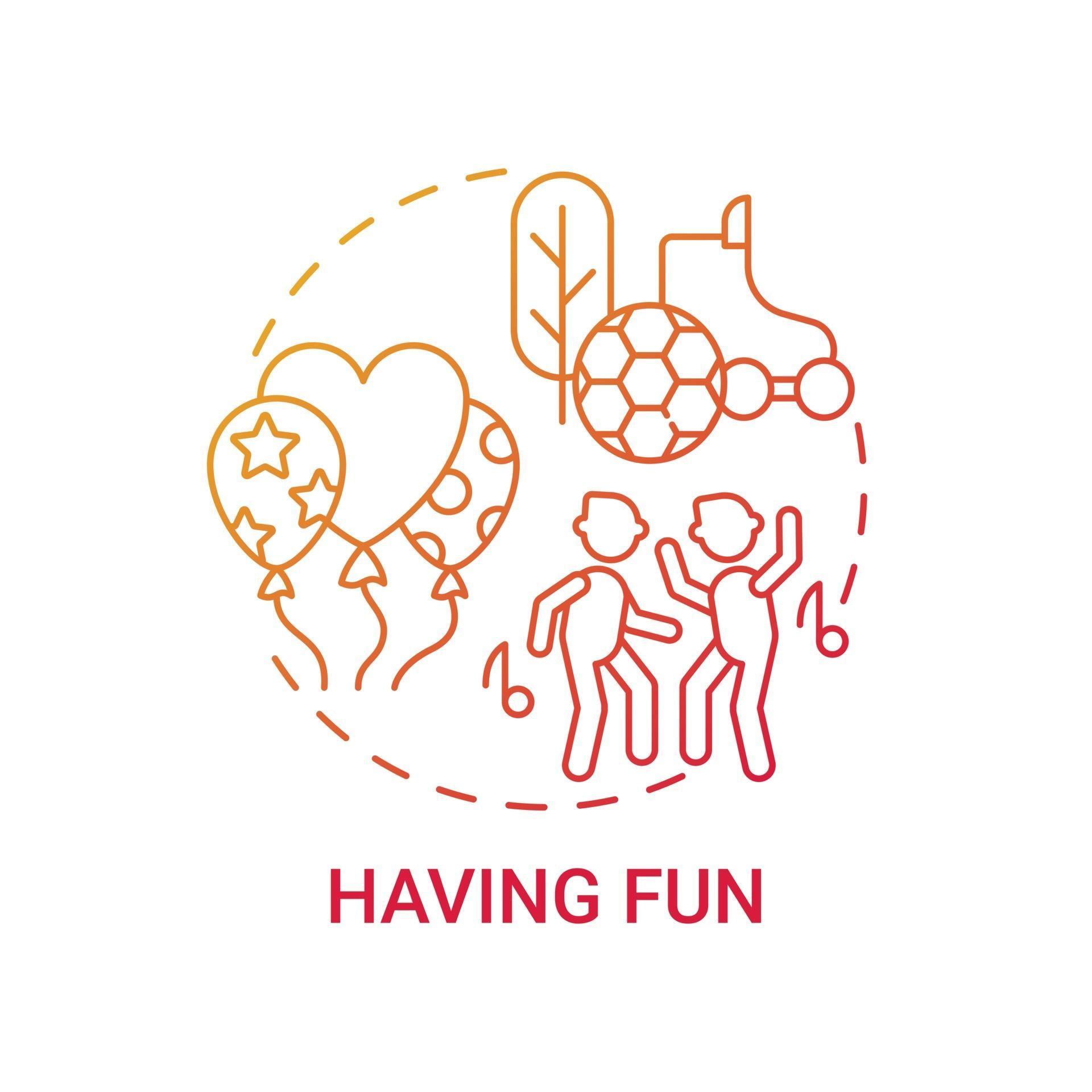 Having fun concept icon 2498807 Vector Art at Vecteezy