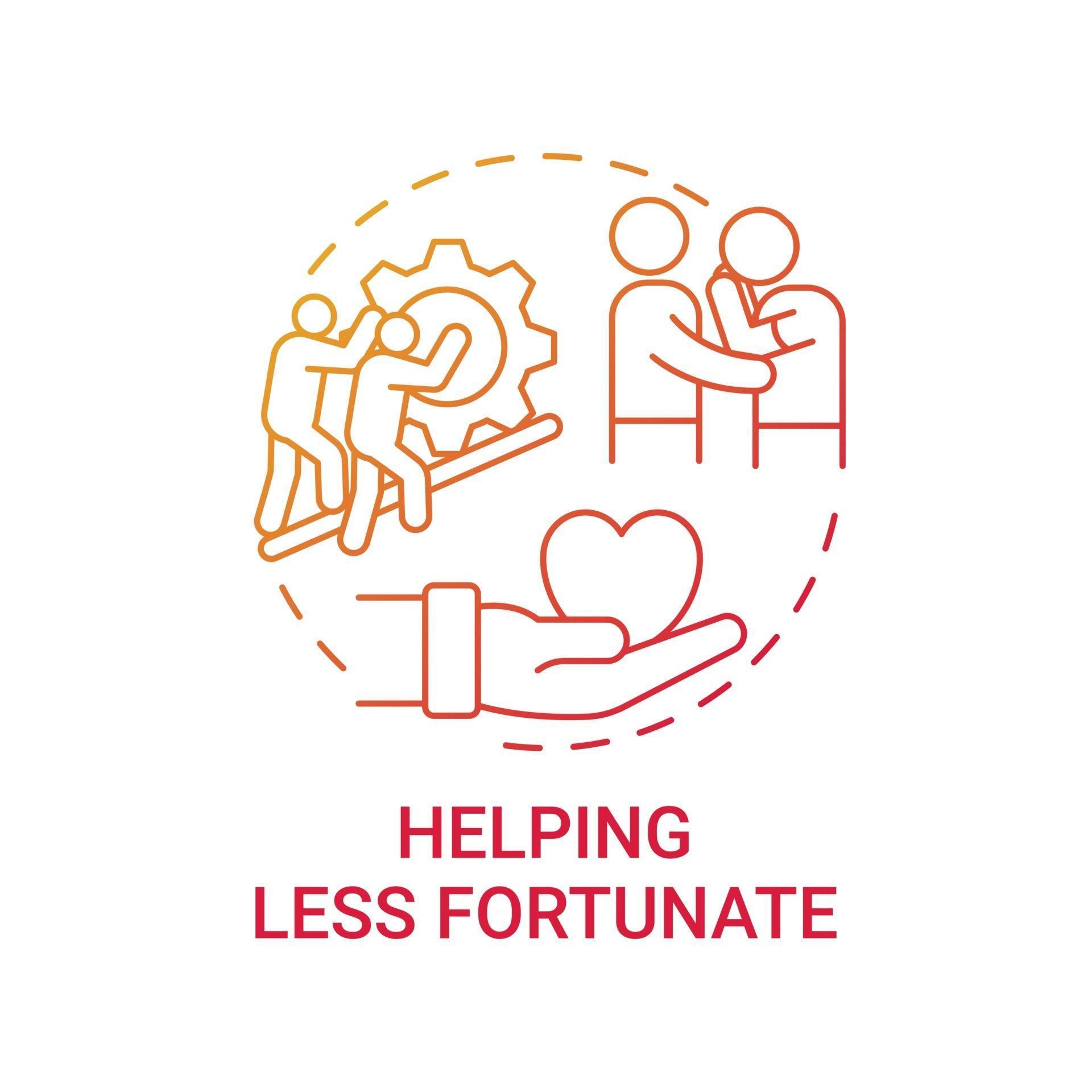 Helping less fortunate concept icon 2498813 Vector Art at Vecteezy