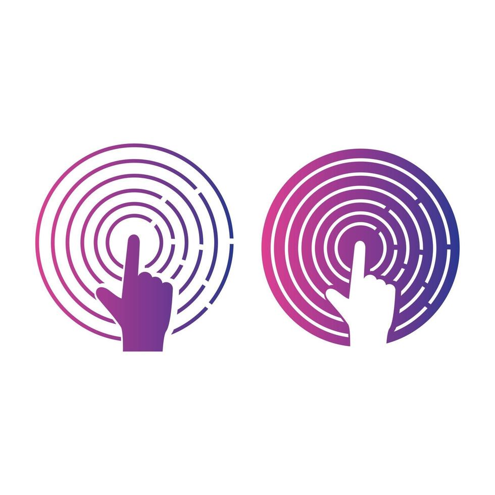 Touchscreen logo images illustration vector