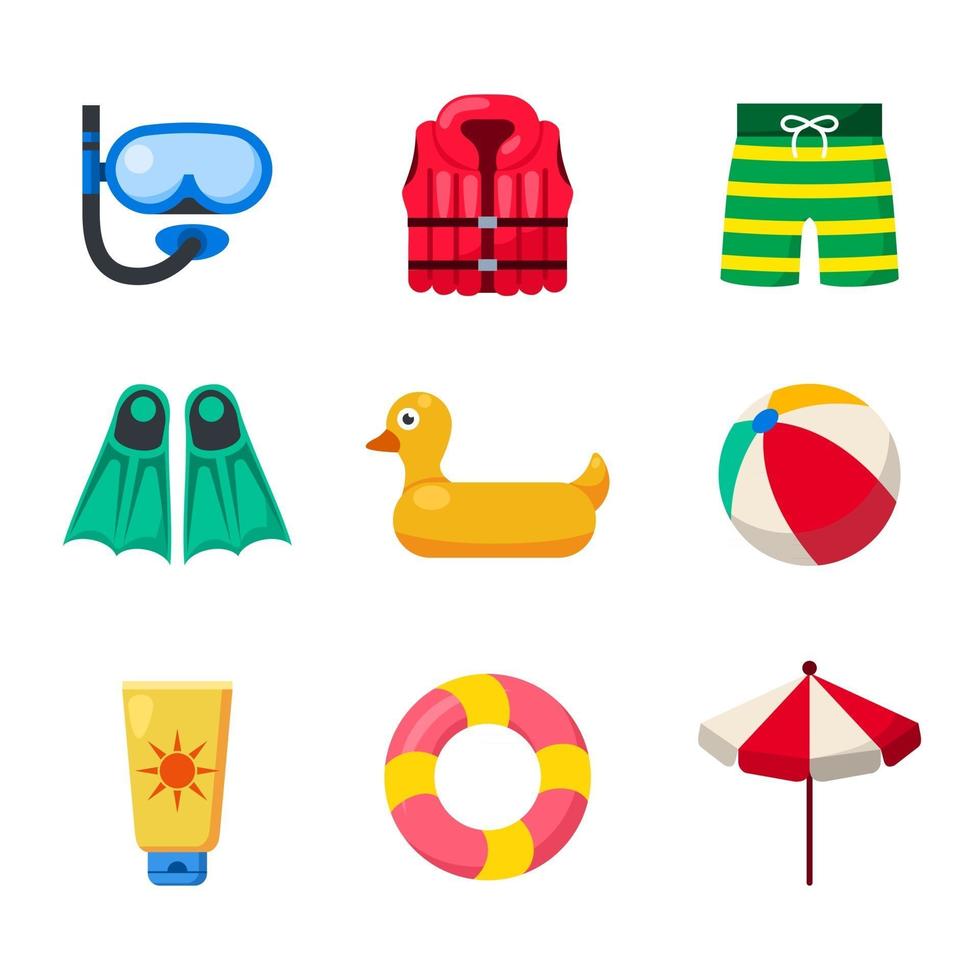 icono de equipo de natación en la piscina vector