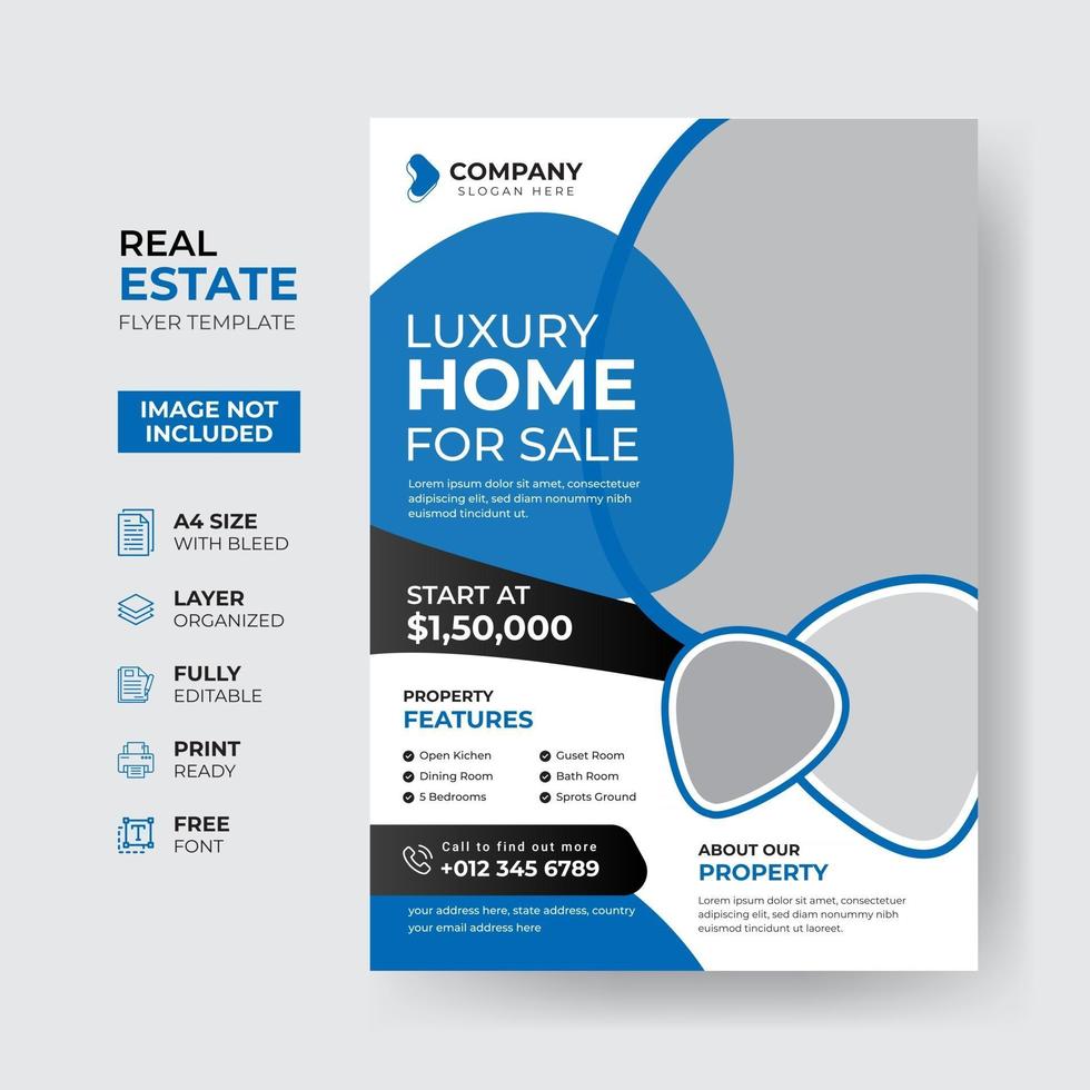 Real Estate Business Flyer Design Template vector
