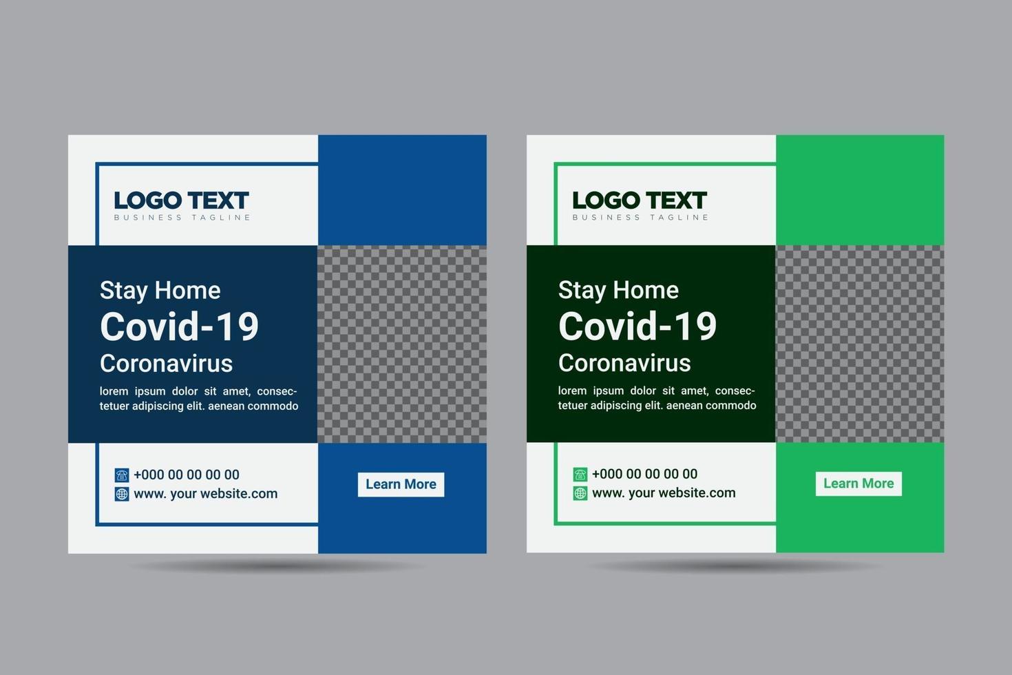 Corona Virus Social Media Banner vector