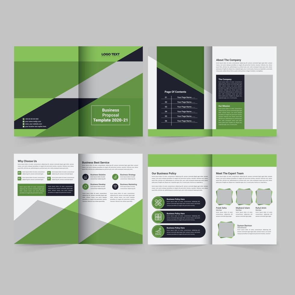 Business Proposal Brochure Template vector