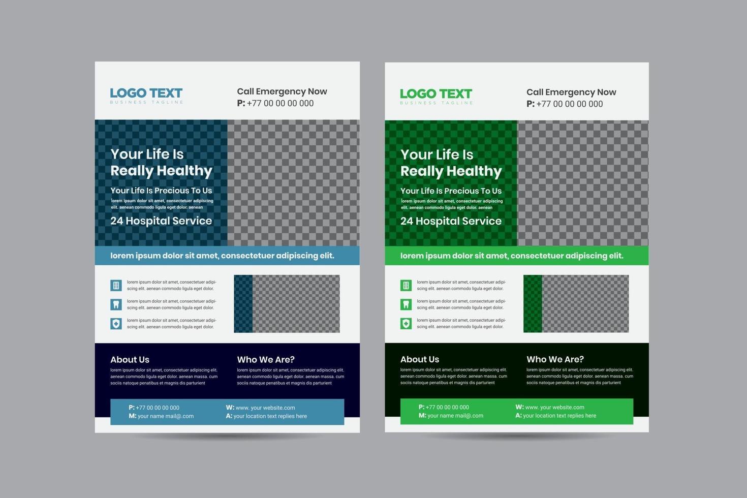 Corporate Health Care Flyer Template vector