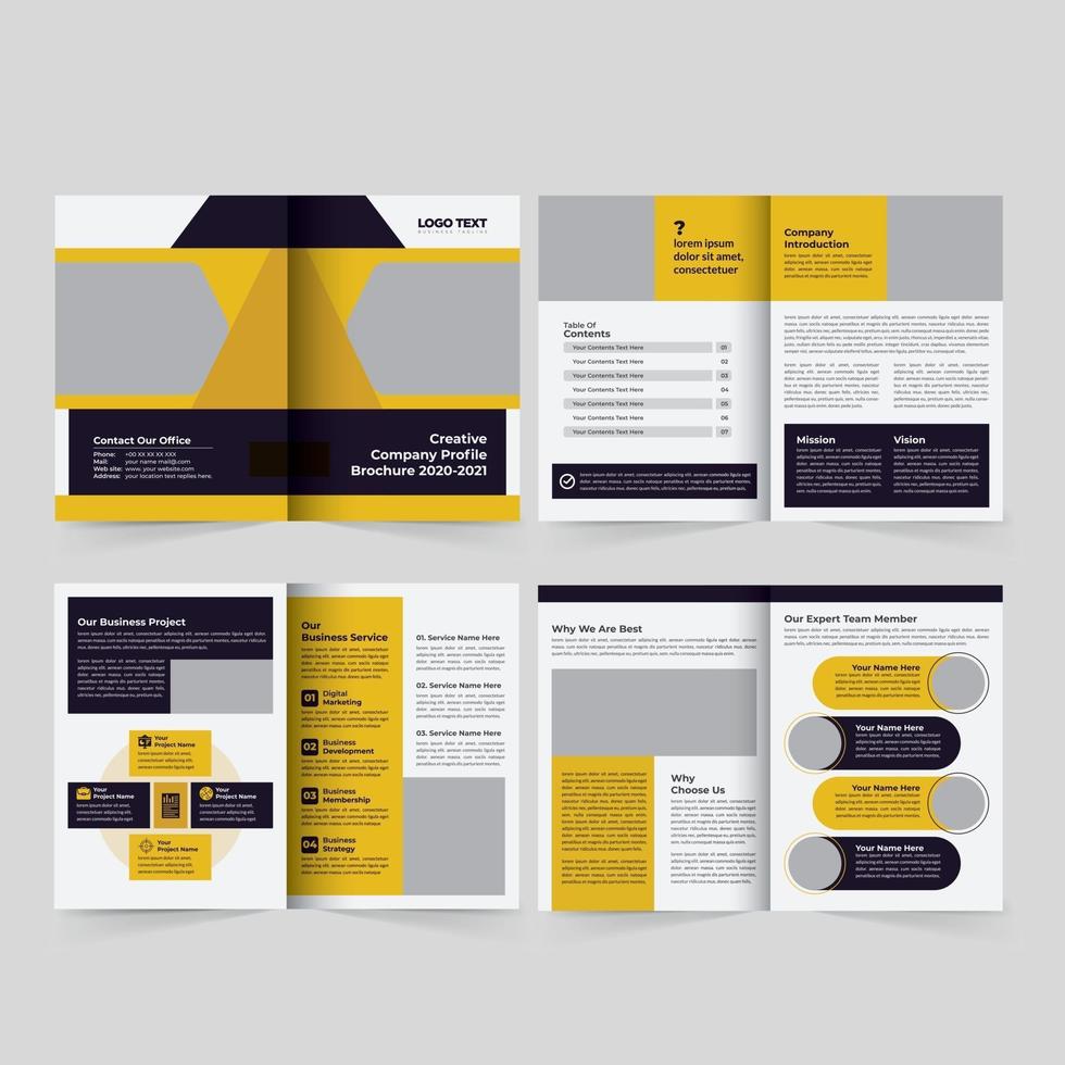 Creative Company Profile Brochure Template vector
