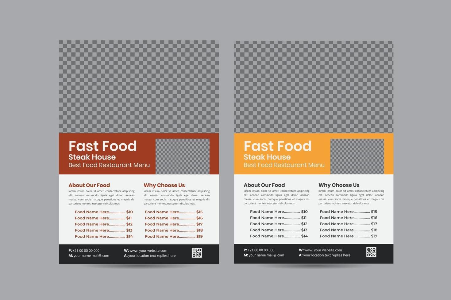 Modern Restaurant Menu Template vector