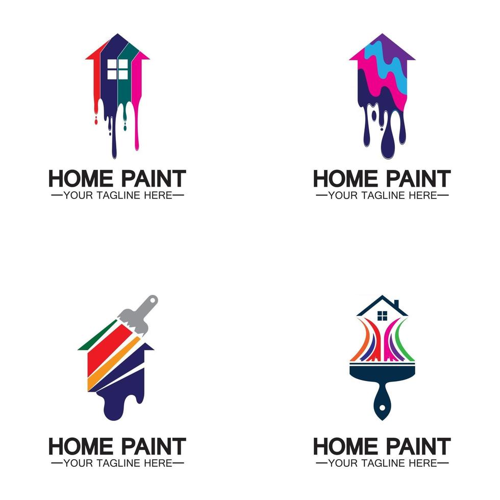 diseño de logotipo de vector de pintura casera