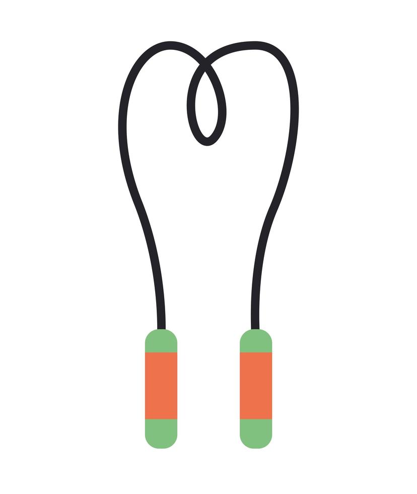 rope jump sport accessory icon vector