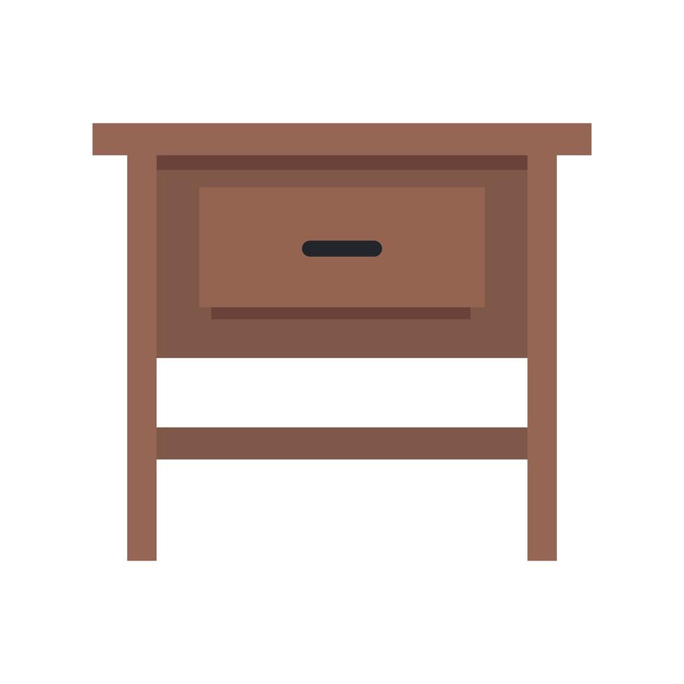 wooden drawer forniture isolated icon vector