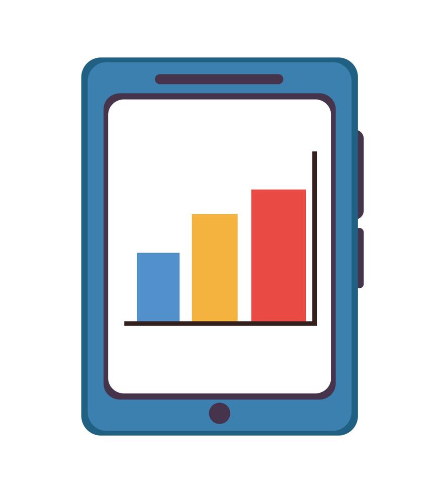 tablet with statistics vector
