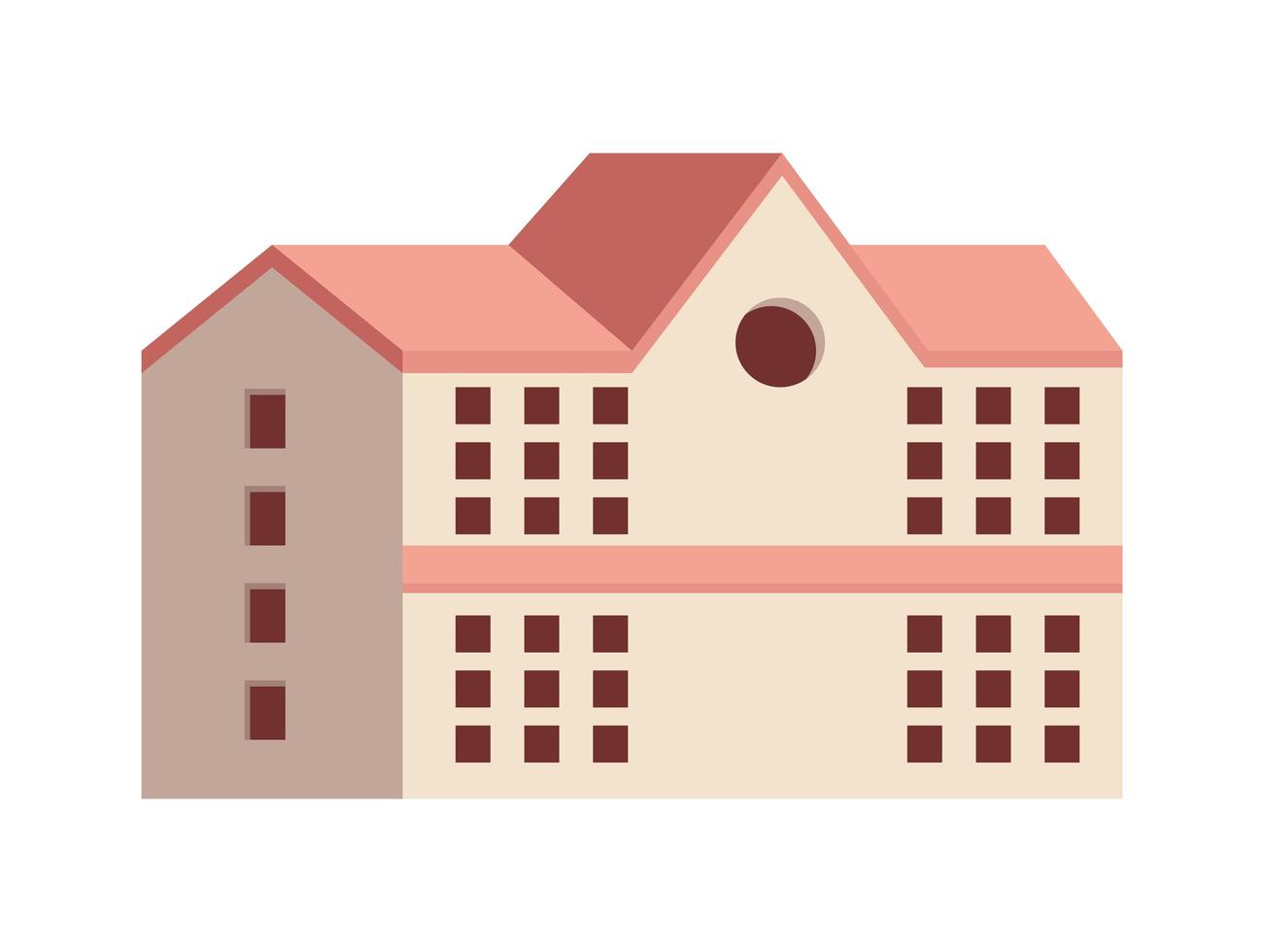 six story building vector