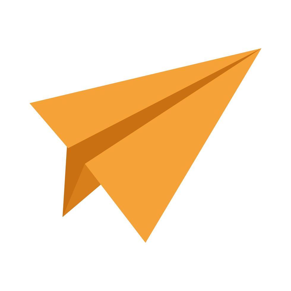 paper airplane flying toy icon vector