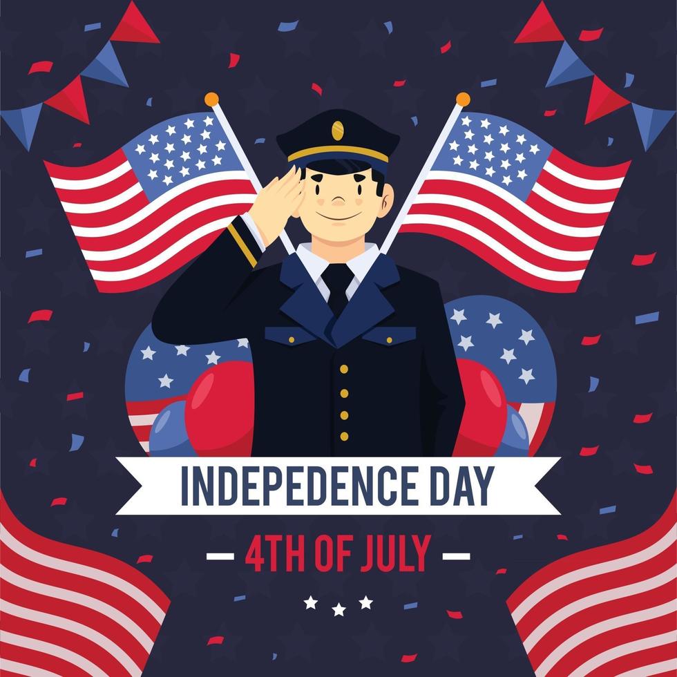 4th Of July Festivity Concept vector