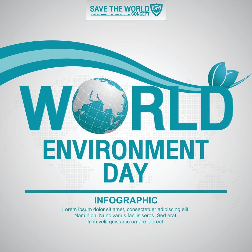 banner or poster World Environment Day concept vector