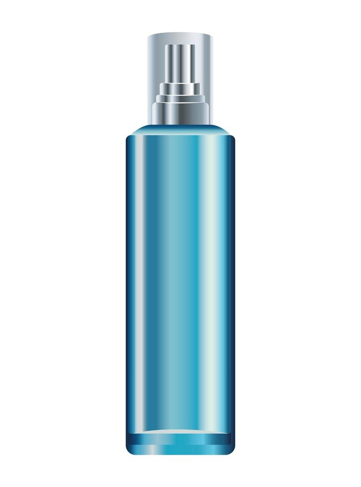 blue skin care spray bottle product vector