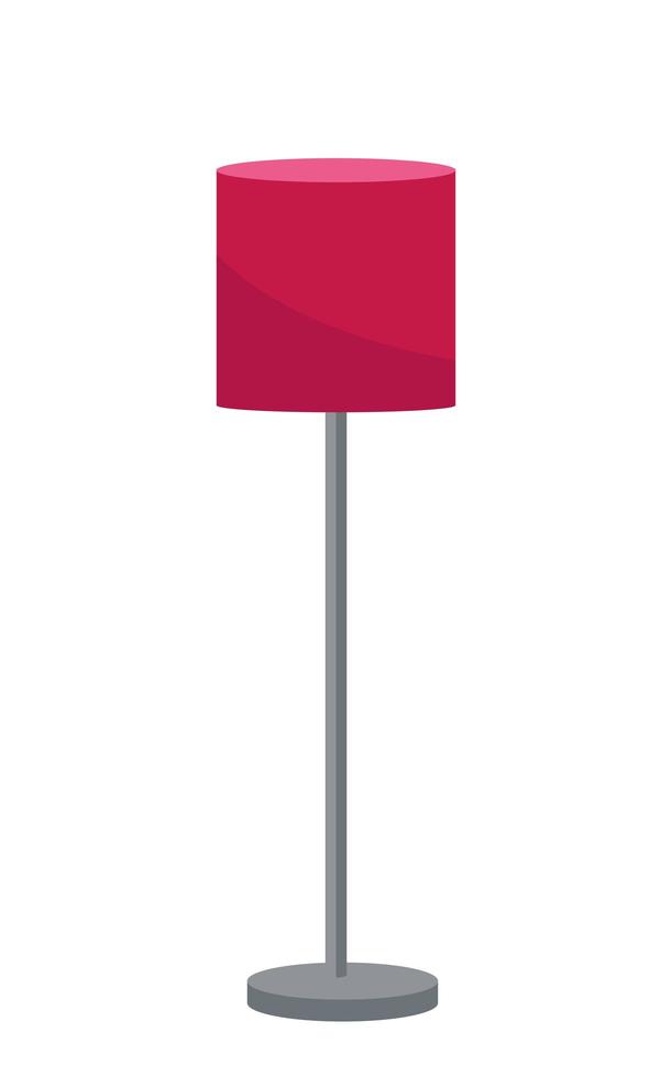 icono de muebles de sala de lámpara de casa vector