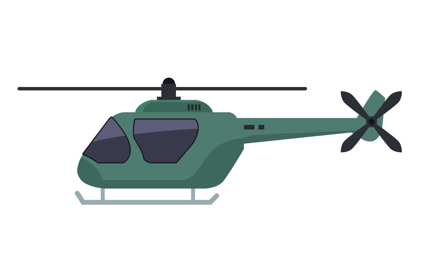 helicopter vehicle flying isolated icon vector