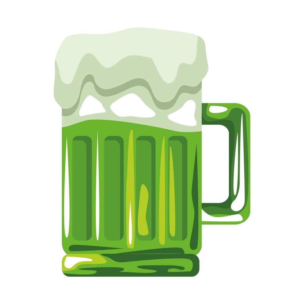 cervezas bebidas verdes icono de san patricio vector