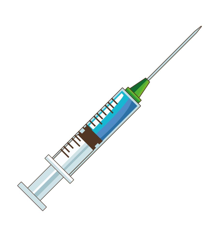 jeringa de inyección vacuna icono médico vector