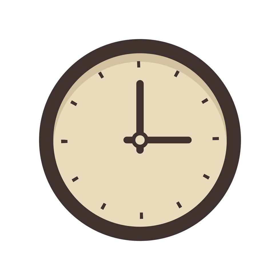 watch time clock wall isolated icon vector
