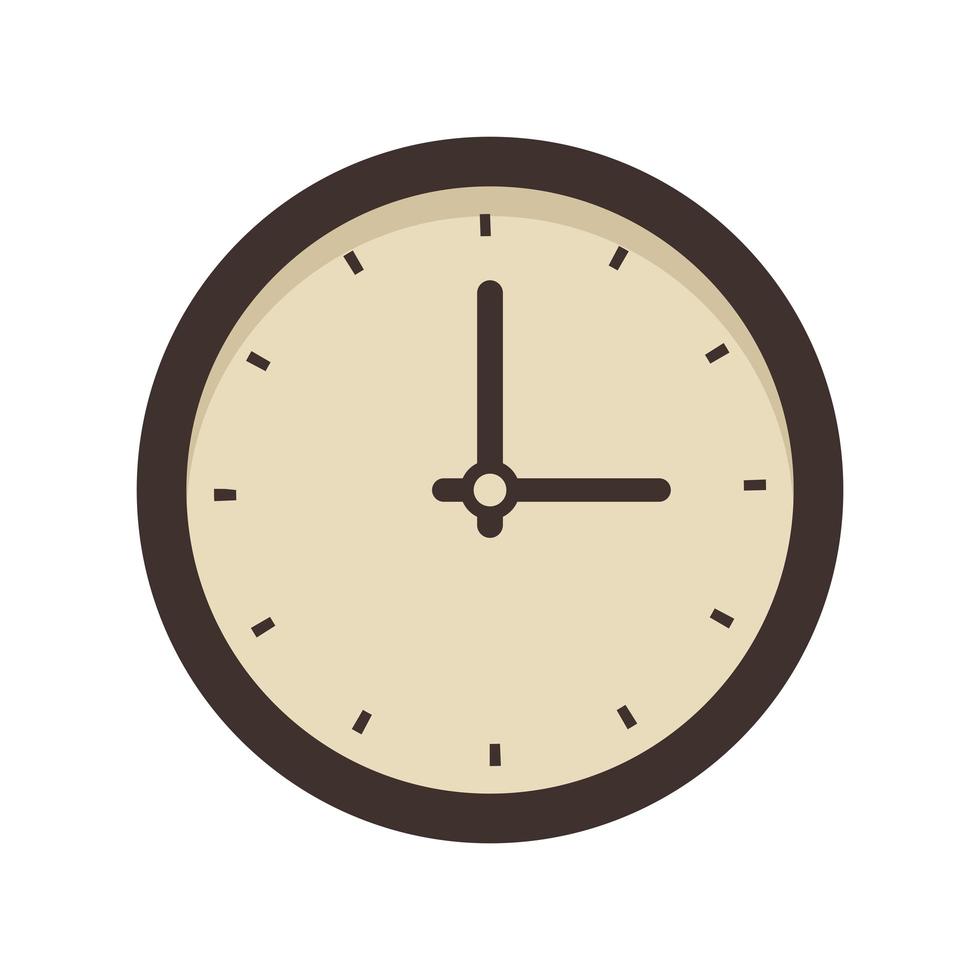 reloj, tiempo, reloj, pared, aislado, icono vector