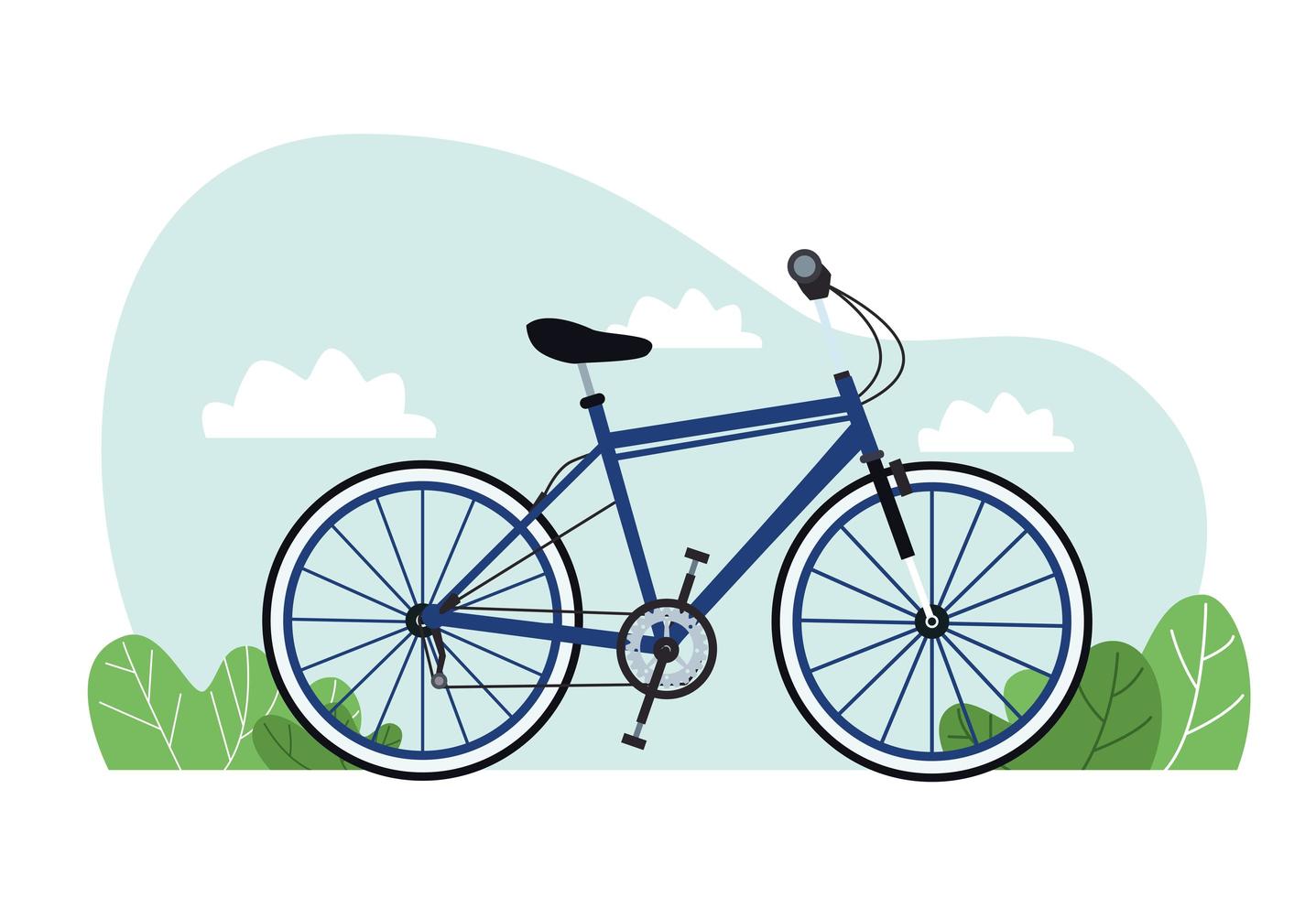 bicycle vehicle sport in the landscape vector