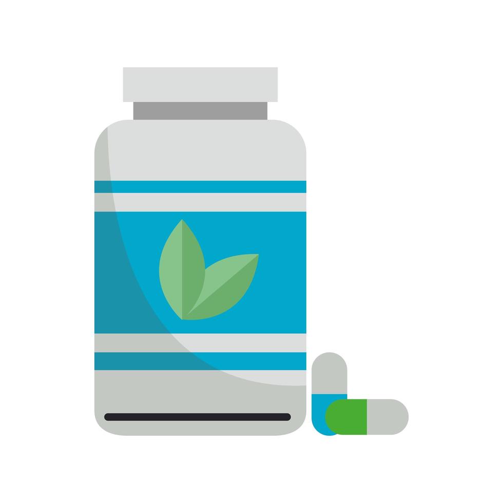medicine bottle alternative nature icon vector