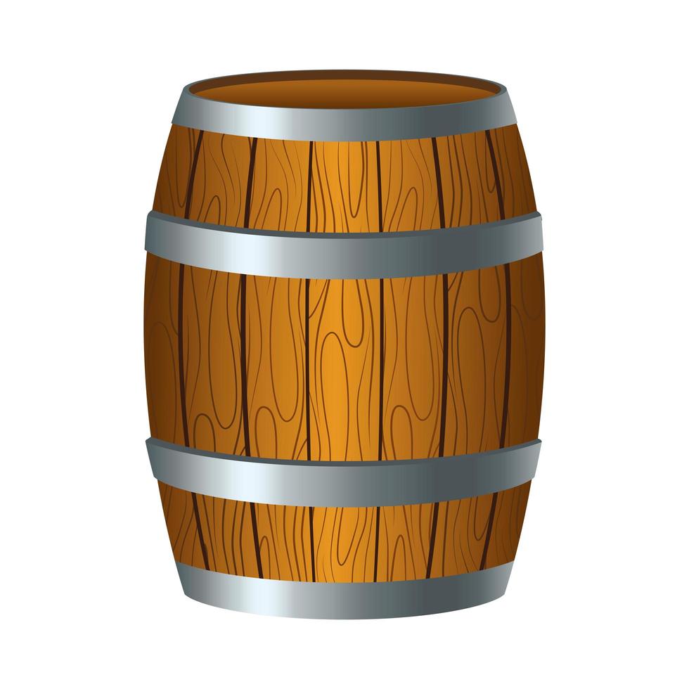 wooden beer barrel st patrick icon vector