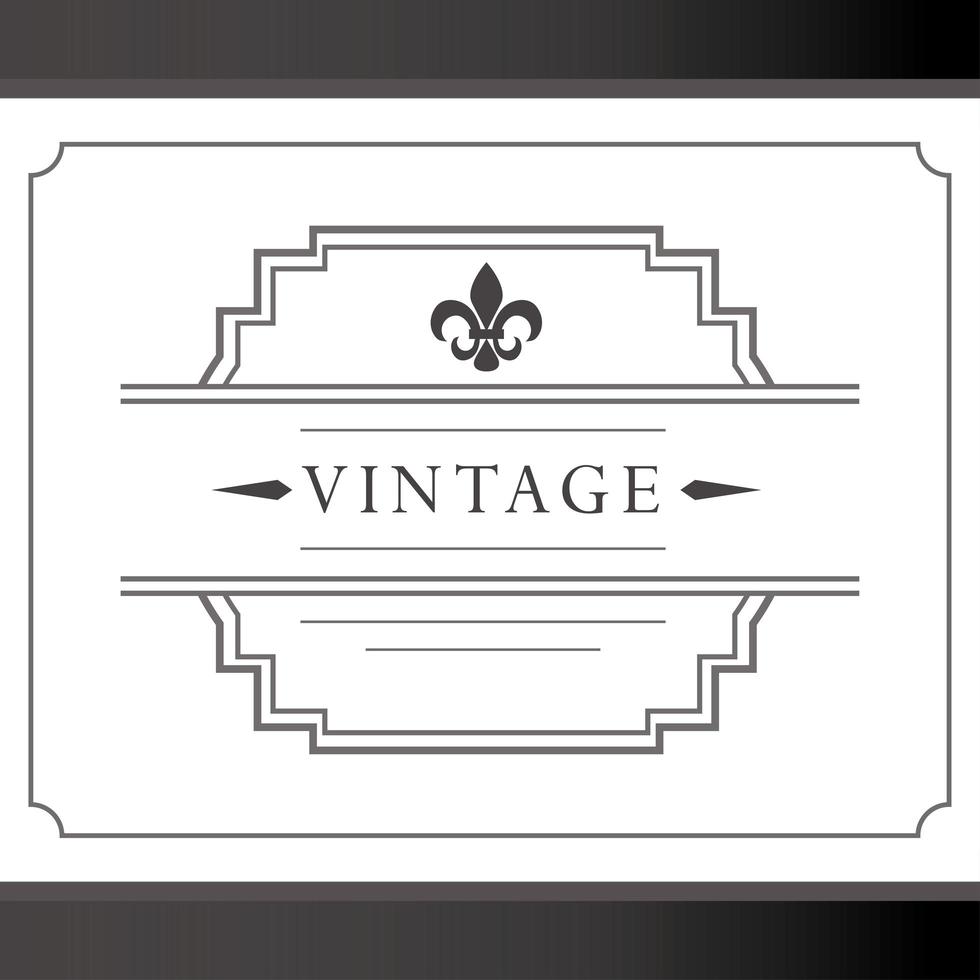 vintage border heraldic vector