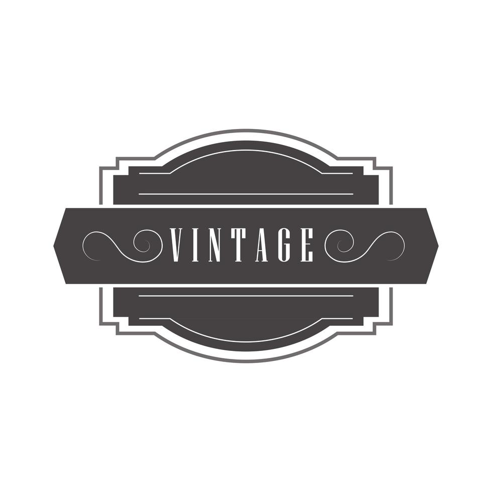 vintage label frame vector