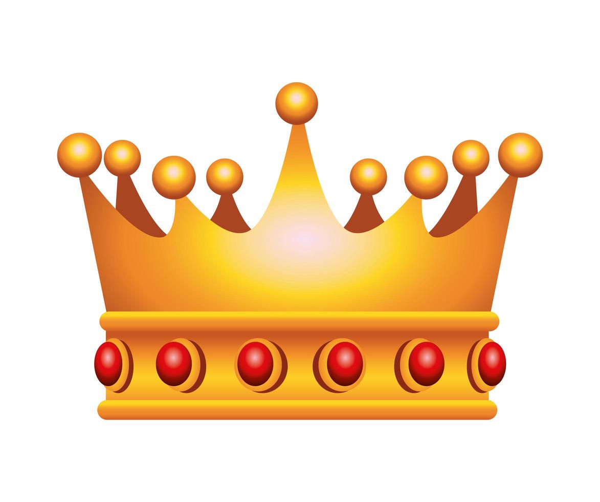 king crown gold royal icon vector