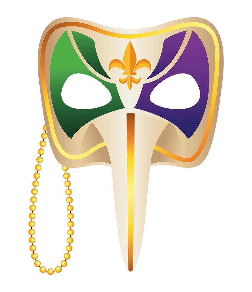 icono de máscara de arlequín de mardi gras vector