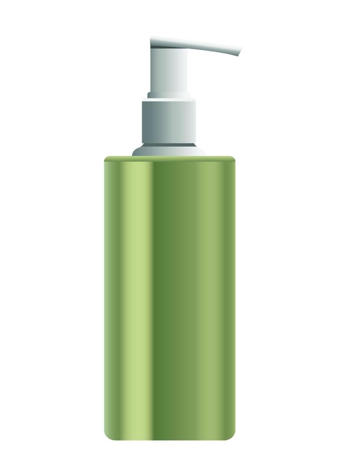 green skin care bottle product with snap cap vector