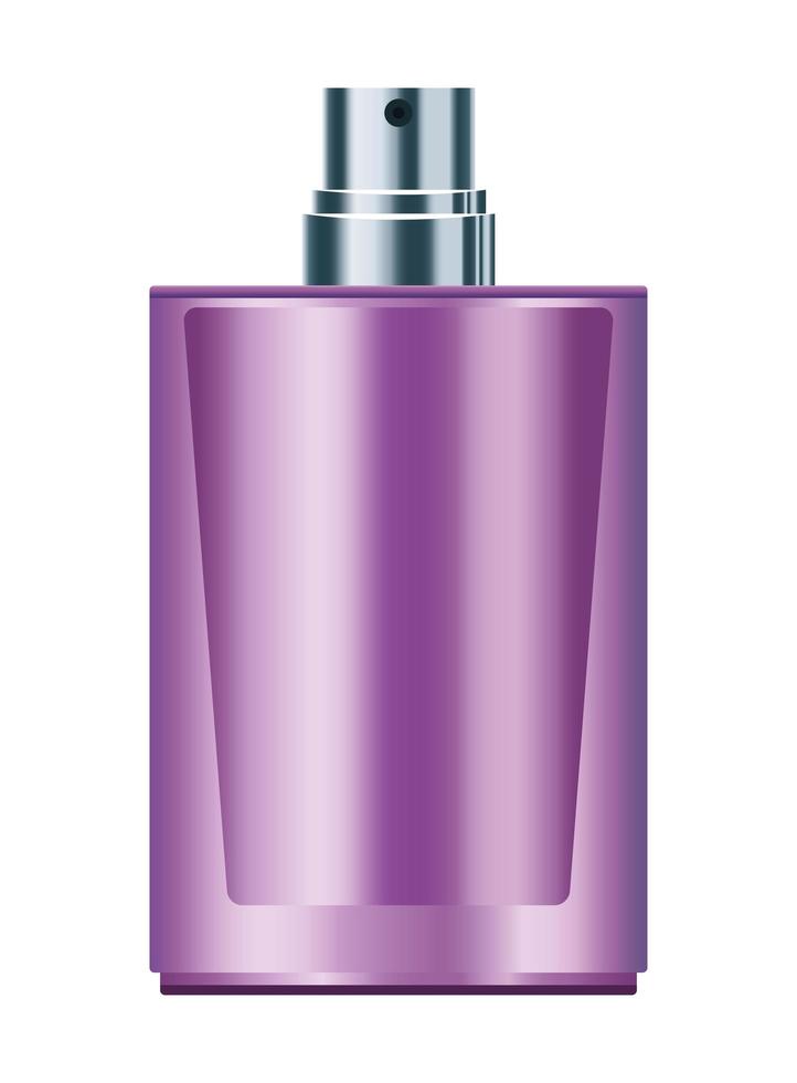 icono de producto de botella de spray de cuidado de piel púrpura vector