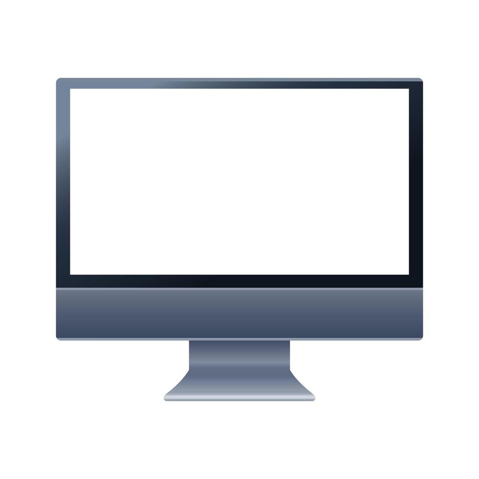 desktop computer mockup branding front icon vector