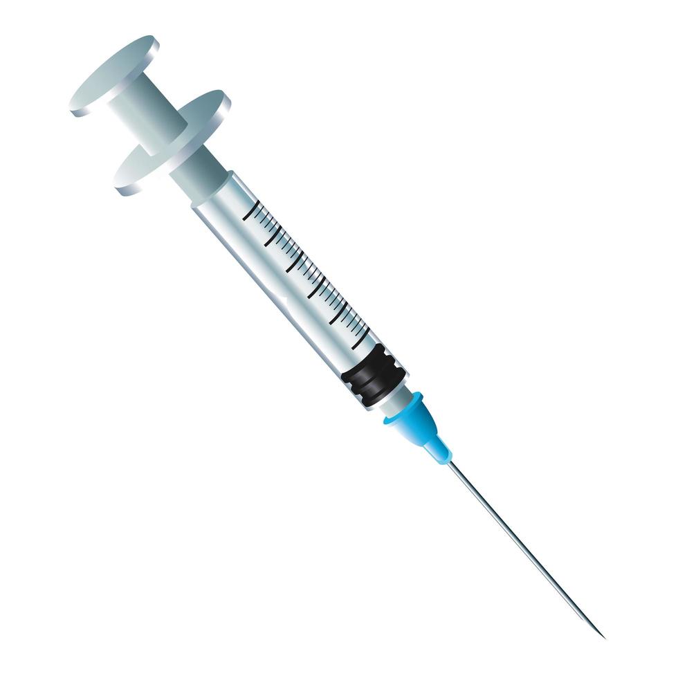 injection drug syringe medicine icon vector