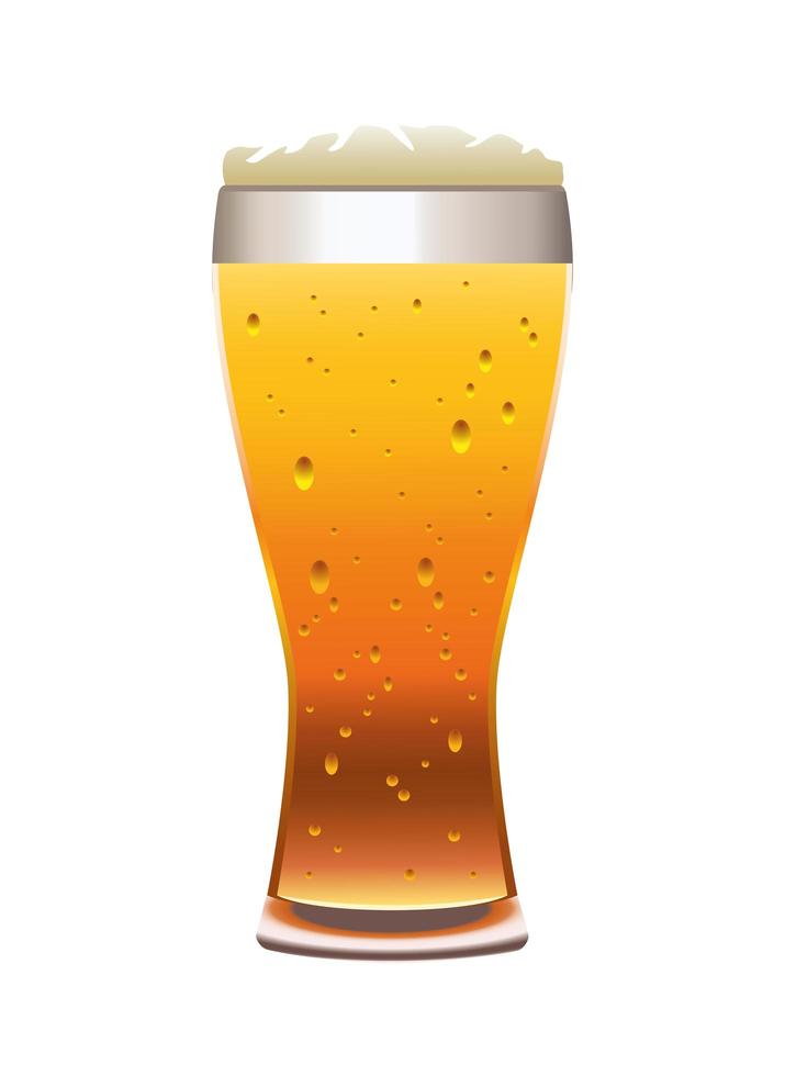 beer drink in glass cup icon vector