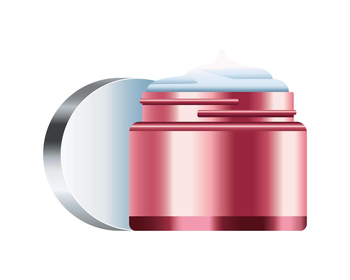 red skin care pot product icon vector