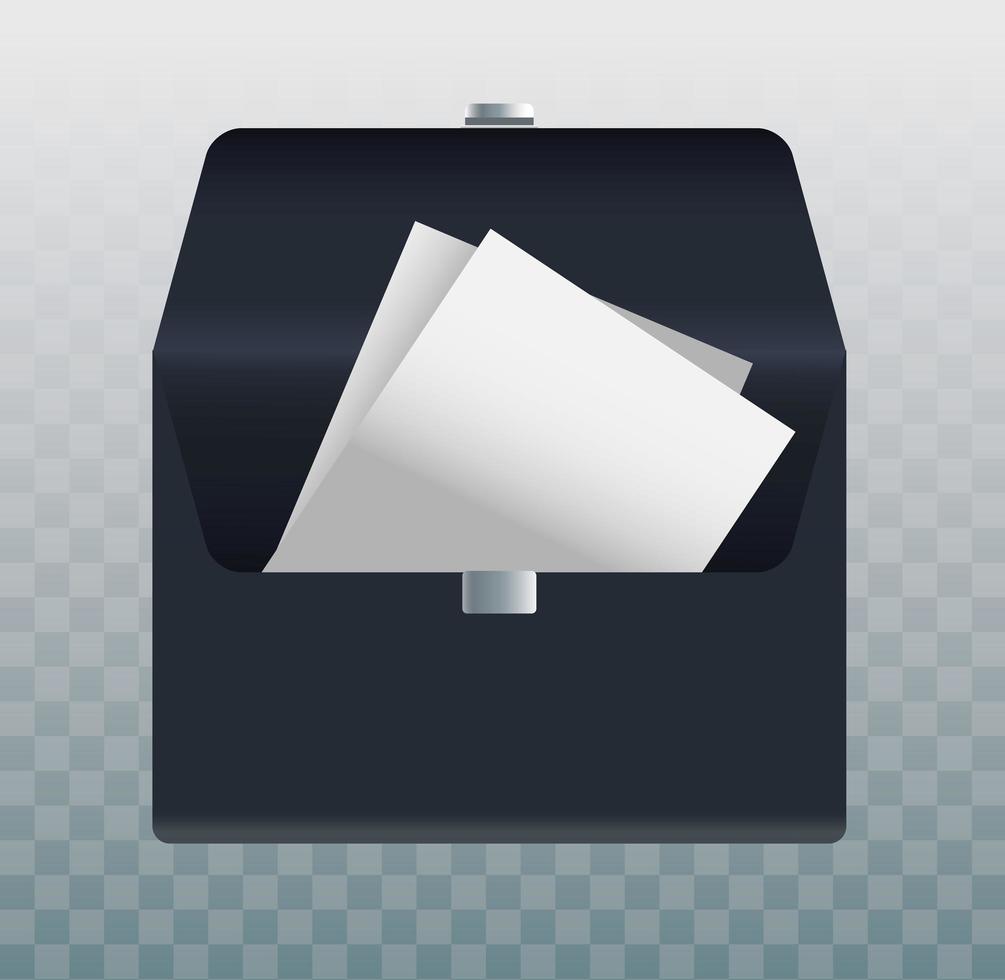 black envelope mail mockup icon vector